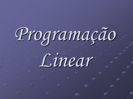 Programacao Linear - Departamento de Matemática