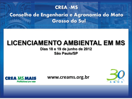 Licenciamento Ambiental em MS - Crea-SP