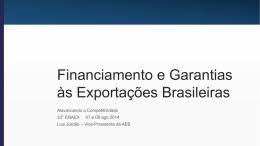 Financiamento e Garantias às Exportações