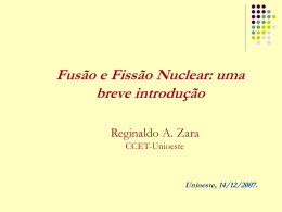 Fusão e Fissão Nuclear: uma breve introdução