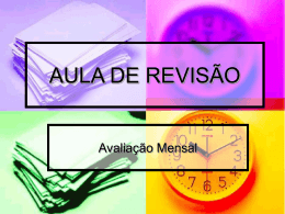 AULA DE REVISÃO