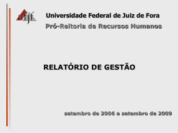 Coordenação - Universidade Federal de Juiz de Fora
