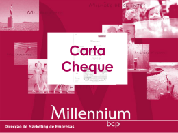 Carta Cheque - Millennium bcp