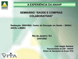 Apresentação Luiz Sergio Santana (ANAHP)