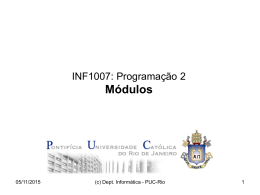 Tutorial sobre Programação com Módulos - PUC-Rio