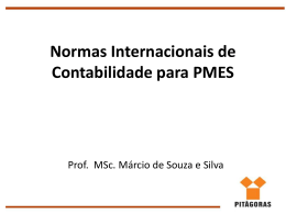 Normas Internacionais de Contabilidade para PMES