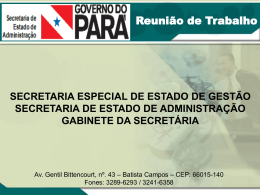 Mais informações - Sead - Governo do Estado do Pará