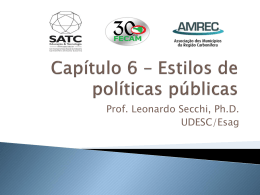 Capítulo 6 – Estilos de políticas públicas