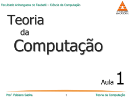 Teoria da Computação - fabianosabha.com.br