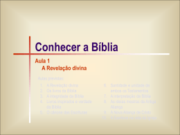 Bíblia 01 -A Revelação