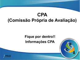 CPA (Comissão Própria de Avaliação)
