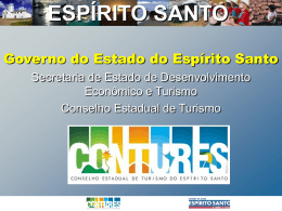 Slide 1 - Secretaria de Turismo do Espírito Santo