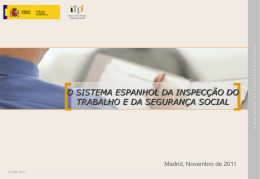 o sistema espanhol da inspecção do trabalho e da segurança social