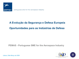 Apresentação PEMAS - Portuguese SME fot the Aerospace Industry