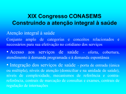 XIX Congresso CONASEMS Construindo a atenção - Saúde-Rio