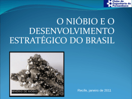 O Nióbio e o desenvolvimento estratégico do Brasil