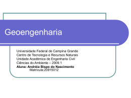 Geoengenharia - Universidade Federal de Campina Grande