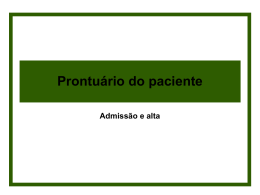 Prontuário do paciente - Universidade Castelo Branco