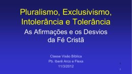 "Pluralismo e Exclusivismo".