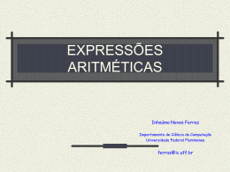 Expressões aritméticas - Instituto de Computação