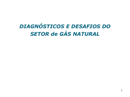 DIAGNÓSTICOS E DESAFIOS DO SETOR de GÁS NATURAL