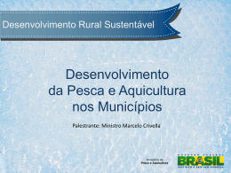 Desenvolvimento Rural Sustentável Ministro da Pesca e Aquicultura