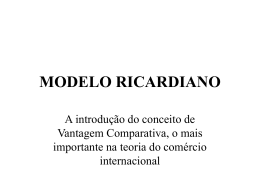 MODELO RICARDIANO - Moodle USP do Stoa