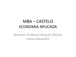 mba – castelo economia aplicada - Universidade Castelo Branco