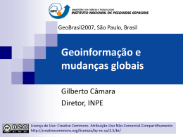 Geoinformação e Mudanças Globais - DPI