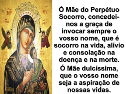 Segunda oração - Paróquia Nossa Senhora do Perpétuo Socorro