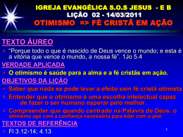IGREJA EVANGÉLICA SOS JESUS - EB LIÇÃO 02