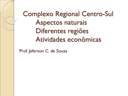 Complexo Regional Centro-Sul Aspectos naturais Diferentes