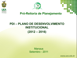 Apresentação PDI e PPI - plano de desenvolvimento institucional