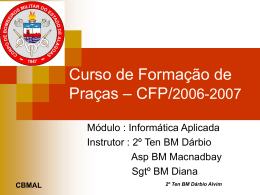 cbmal - 6º pelotão cfp bm 2006/2007