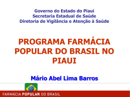 Apresentação: Farmácia Popular do Brasil no Piauí