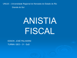 Anistia Fiscal - Capital Social Sul