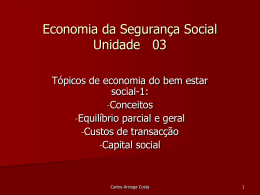 Economia Pública e a segurança social