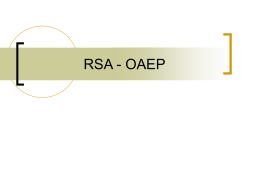 RSA - OAEP