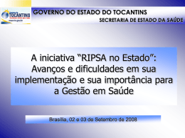 RIPSA TO - Secretaria Estadual de Saúde