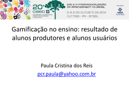 Paula Cristina dos Reis - UP ONLINE