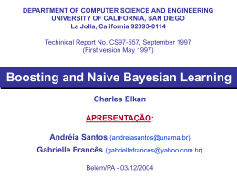 Boosting and Naive Bayesian Learning1