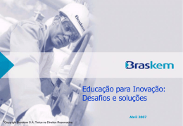 Programa de inovação Braskem