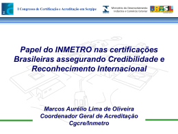 I Congresso de Certificação e Acreditação em Sergipe Papel do