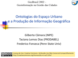 Ontologias Urbanas e a Produção de Informação Geográfica