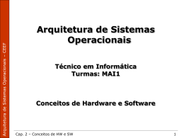 Arquitetura de Sistemas Operacionais Técnico em