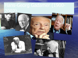 Vida e obra de Hans-Georg Gadamer (1900