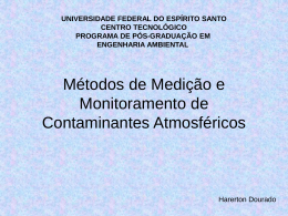 Métodos de Medição e Monitoramento de Contaminantes