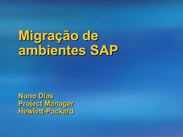 Migração sistemas SAP