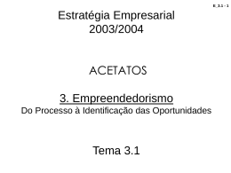tema_3_1 - Estratégia Empresarial - Gestão