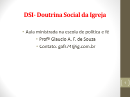 DSI- Doutrina Social da Igreja